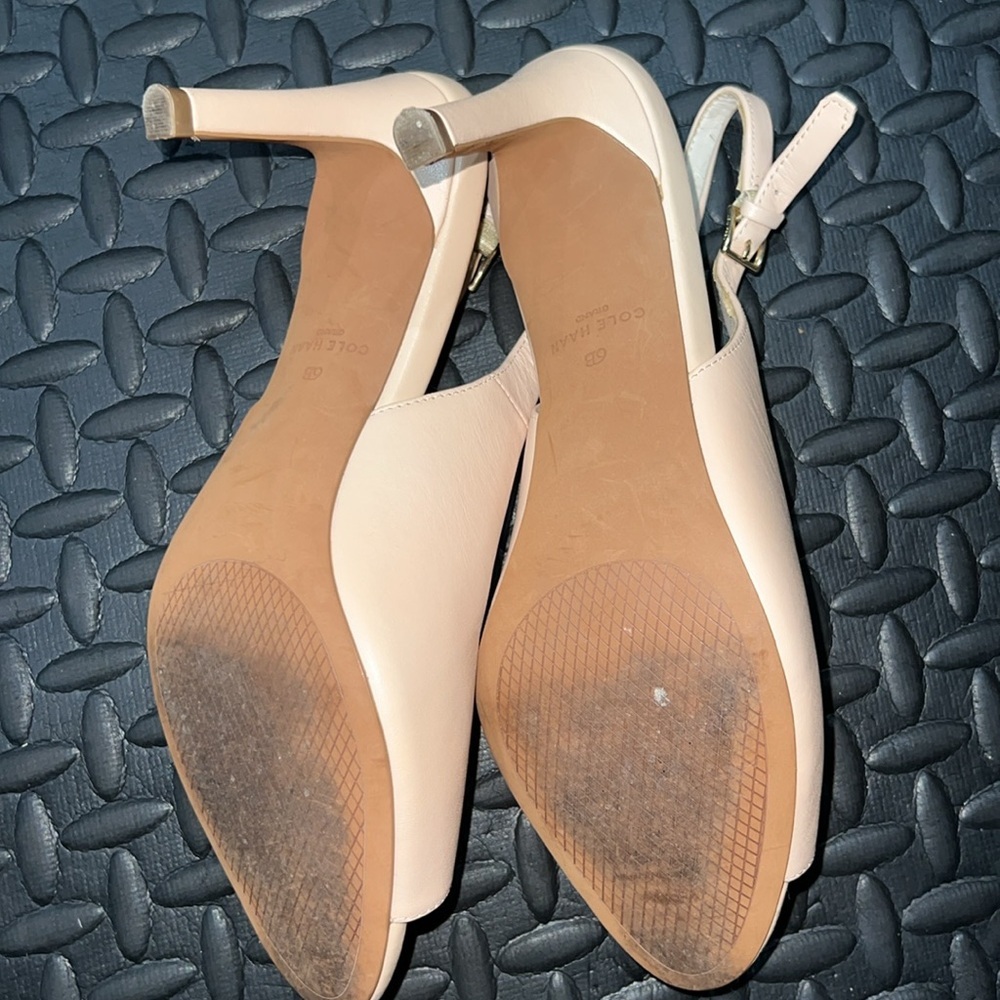 Cole Haan Maya Peep Toe Sling Back Size 6 Leather View 4